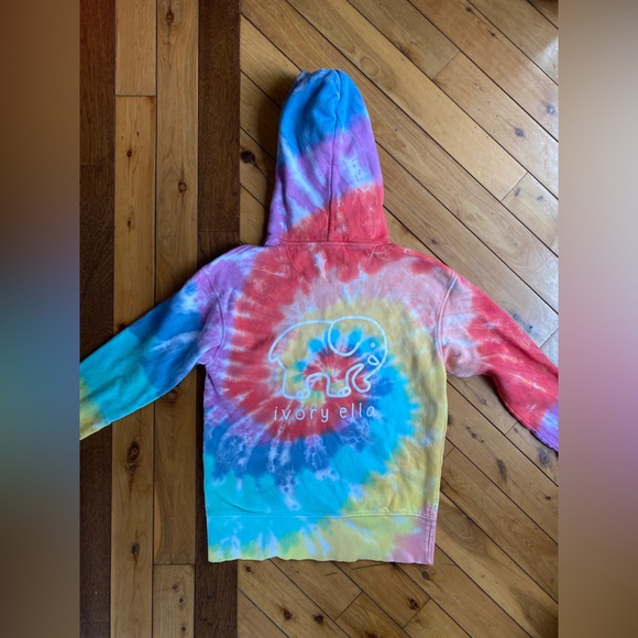 3/$20 ivory ella tie-dye hoodie, size XS - Picture 5 of 12